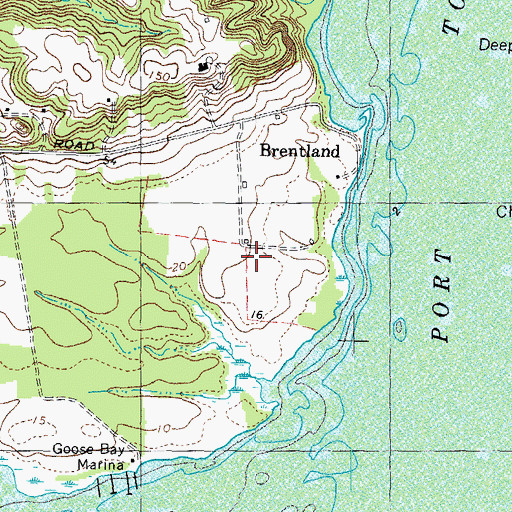 Topographic Map of Lanseair Farms Airport, MD
