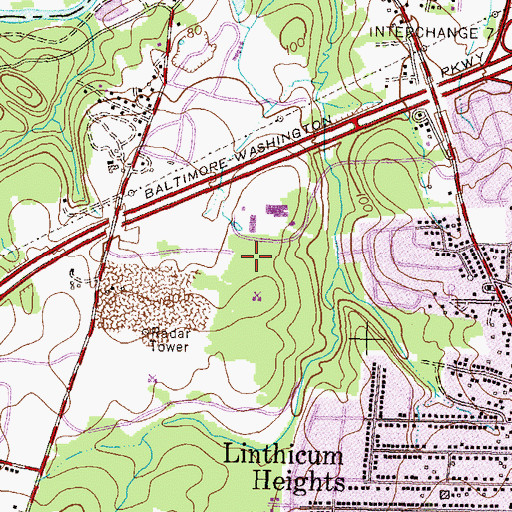 Topographic Map of Maritime Institute Heliport, MD