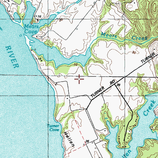 Topographic Map of Mears Creek Airfield, MD