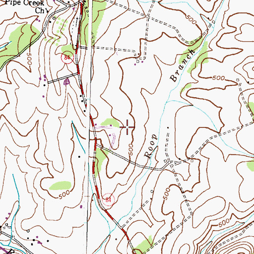 Topographic Map of Three J Airport, MD