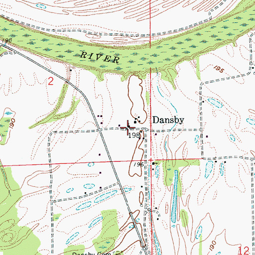 Topographic Map of Church of God, AR