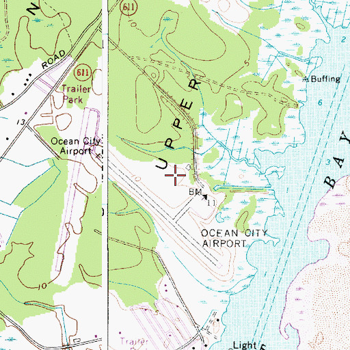 Topographic Map of Hoopers Heliport, MD