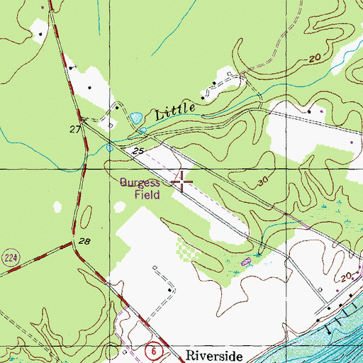 Topographic Map of Burgess Field, MD