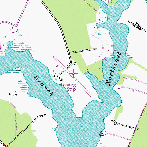 Topographic Map of Asplundh Airport, MD
