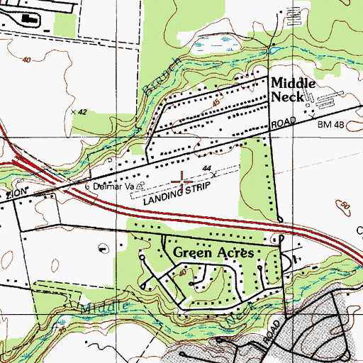 Topographic Map of Ennis Aerodrome, MD