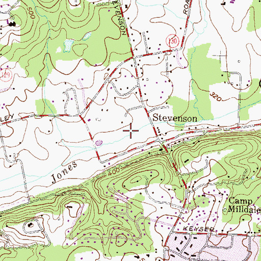 Topographic Map of Bergs Field Heliport, MD