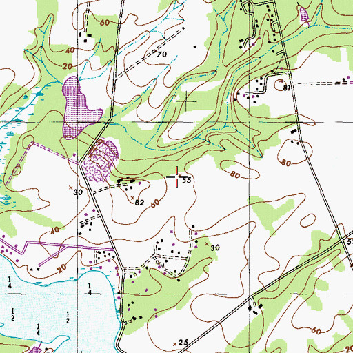 Topographic Map of Harris Airport, MD