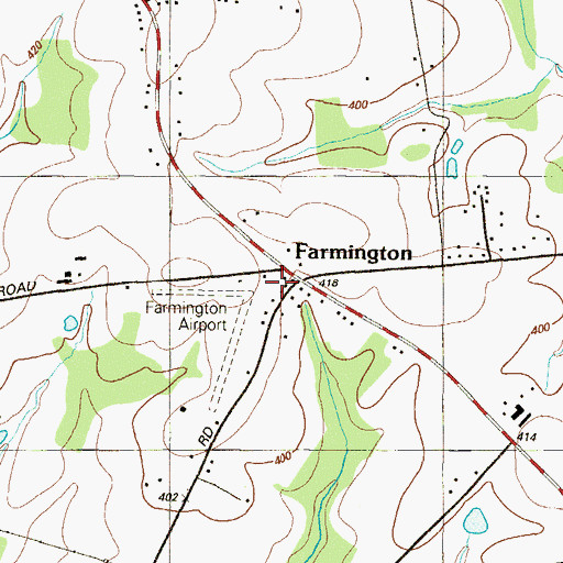 Topographic Map of Farmington Post Office (historical), MD