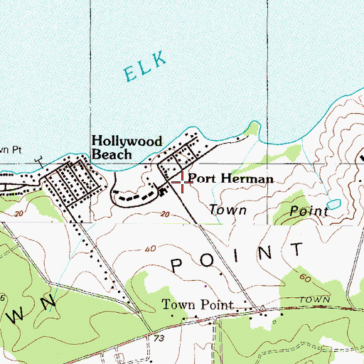 Topographic Map of Port Herman Post Office (historical), MD