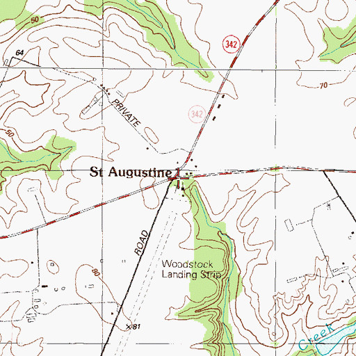 Topographic Map of Saint Augustine Post Office (historical), MD