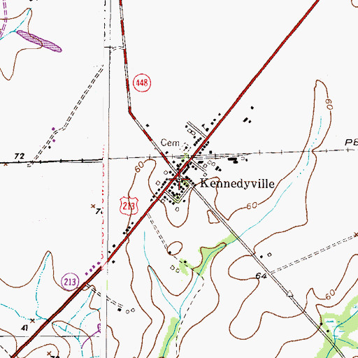 Topographic Map of Kennedyville Post Office, MD