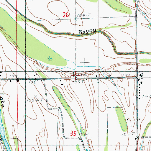 Topographic Map of Greater Jerusalem Cemetery, AR