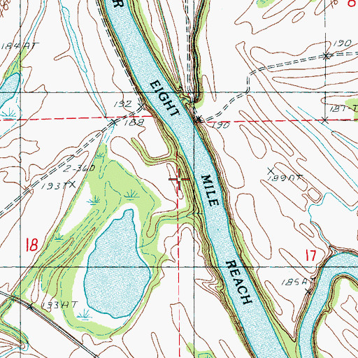 Topographic Map of Eastwood School (historical), AR
