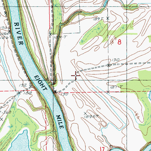Topographic Map of Beck, AR