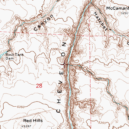 Topographic Map of Horse Canyon, AZ