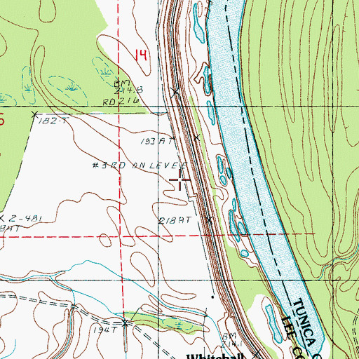 Topographic Map of Askew (historical), AR
