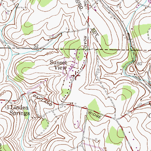 Topographic Map of Freeland Post Office, MD