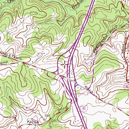 Topographic Map of Parkton Post Office, MD