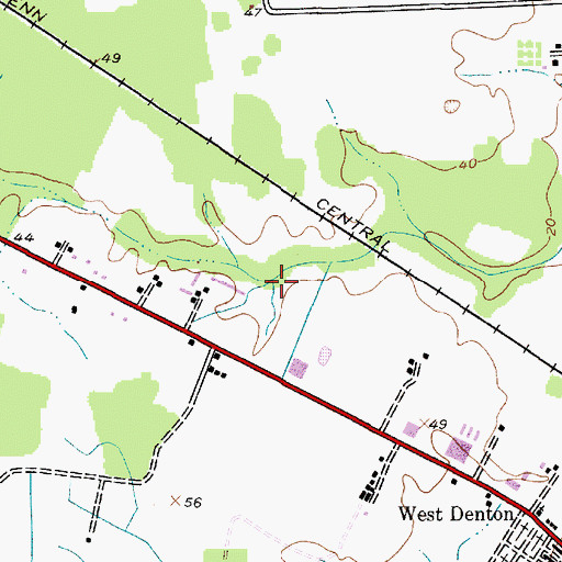 Topographic Map of WKDI-AM (Denton), MD