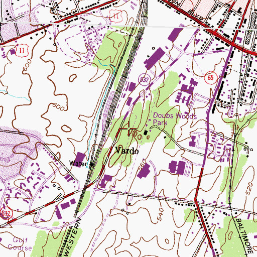 Topographic Map of WHAG-AM (Halfway), MD
