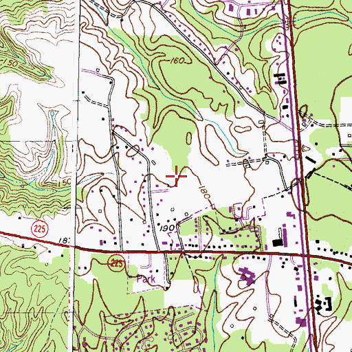 Topographic Map of WSMD-AM (La Plata), MD