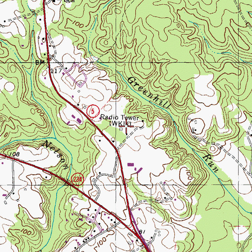 Topographic Map of WKIK-AM (Leonardtown), MD