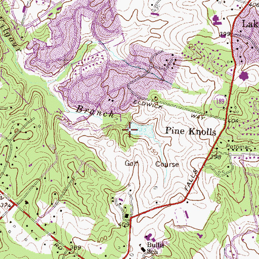 Topographic Map of WCTN-AM (Potomac-Cabin John), MD