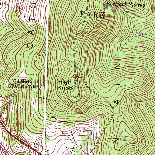 Topographic Map of WZYQ-FM (Braddock Heights), MD