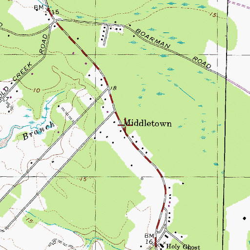 Topographic Map of Middletown, MD