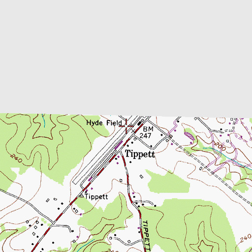 Topographic Map of Washington Executive Airport/Hyde Field, MD