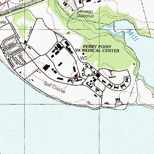 Topographic Map of Perry Point Veterans Administration Medical Center, MD
