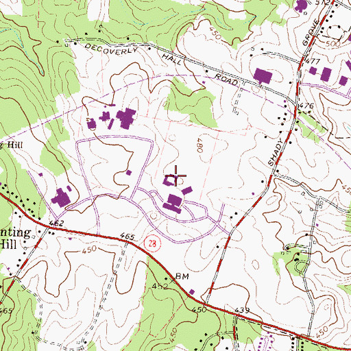 Topographic Map of Potomac Ridge Behavioral Health Treatment Center, MD