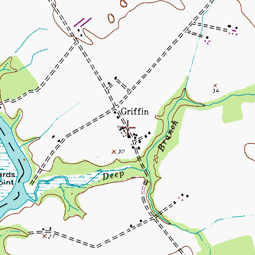 Topographic Map of Bell Chapel African Methodist Episcopal Church, MD