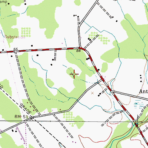 Topographic Map of Calvert Acres, MD