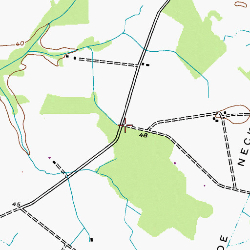 Topographic Map of Cannons Corner, MD