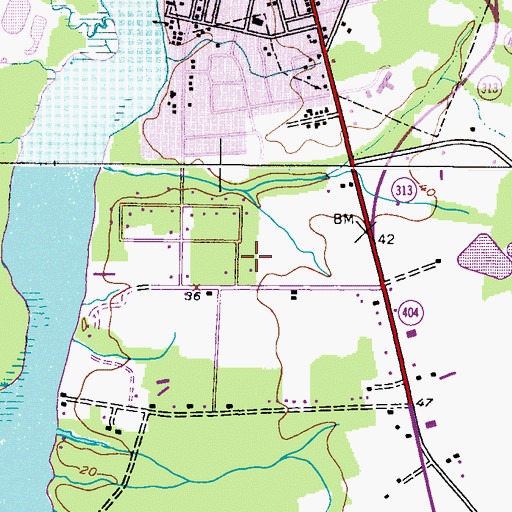 Topographic Map of Caroline County, MD