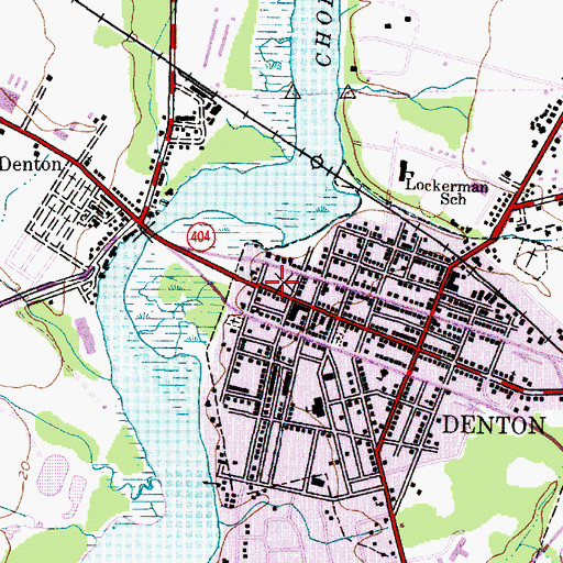 Topographic Map of Caroline County Courthouse, MD