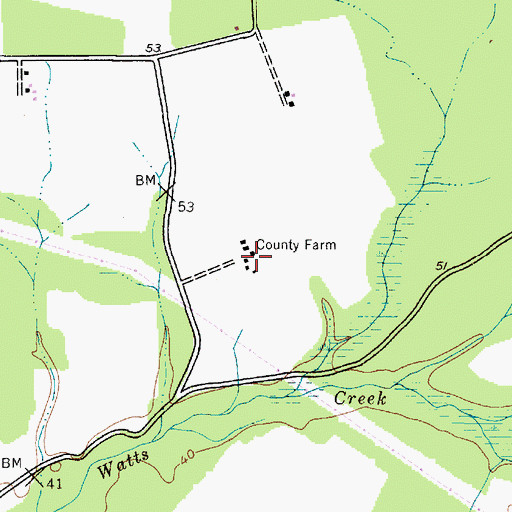 Topographic Map of Caroline County Farm, MD