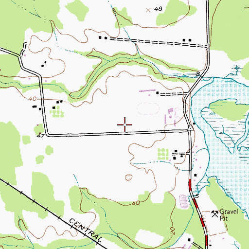 Topographic Map of Caroline County Vocational Center, MD