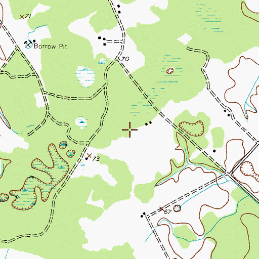 Topographic Map of Choptank Hundred (historical), MD
