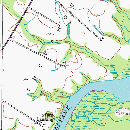 Topographic Map of Choptank Plantation, MD
