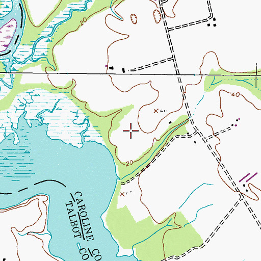 Topographic Map of Country Life Acres, MD