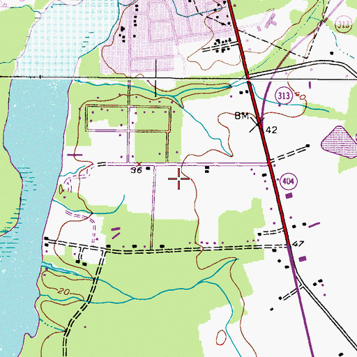 Topographic Map of Denton Elementary School, MD