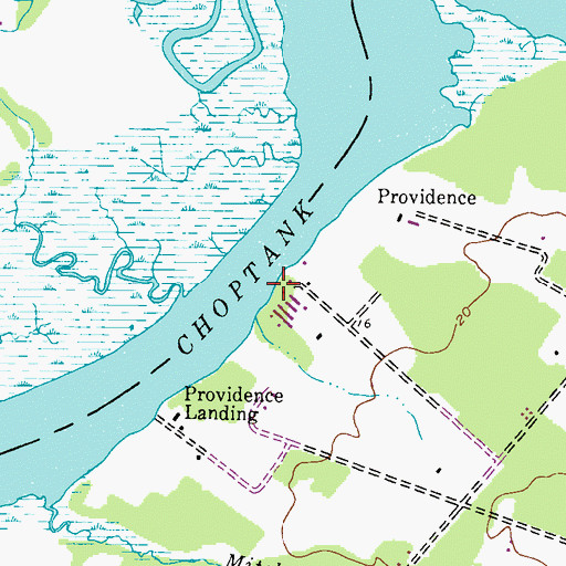 Topographic Map of East Providence Landing, MD