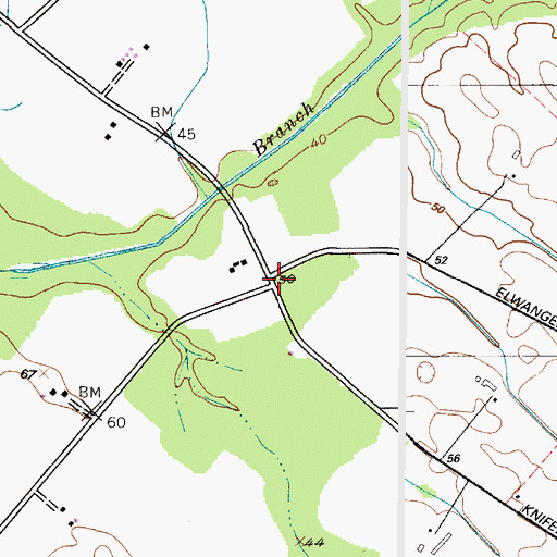 Topographic Map of Gareys (historical), MD
