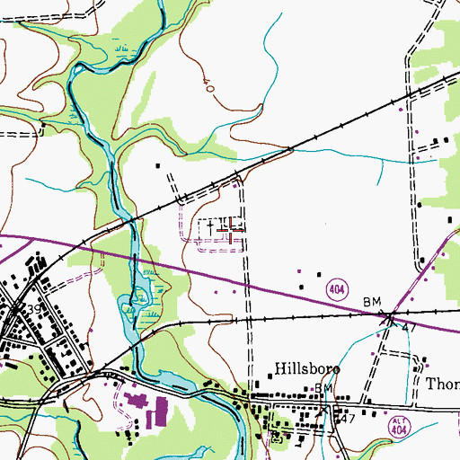 Topographic Map of Green Mount Cemetery, MD