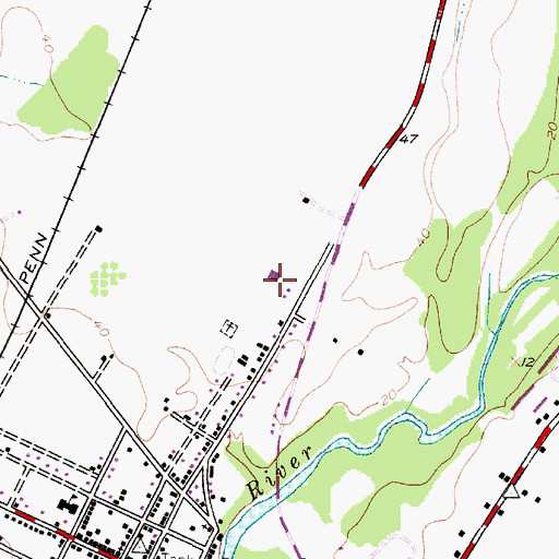 Topographic Map of Greensboro Elementary School, MD