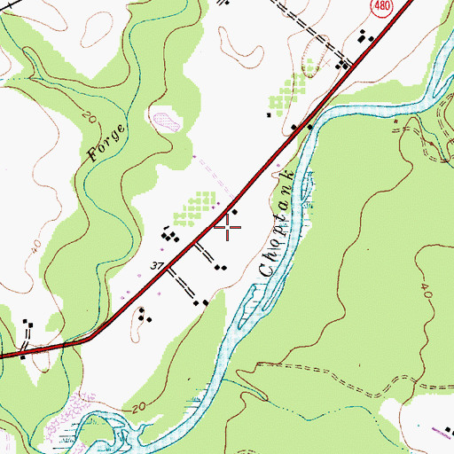 Topographic Map of Greensboro Lions Club Community Park, MD