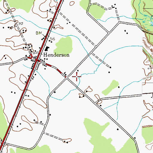 Topographic Map of Henderson Community Park, MD