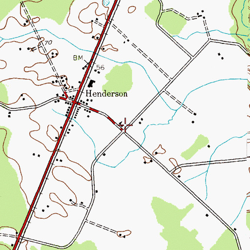 Topographic Map of Henderson School (historical), MD